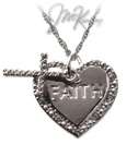 Faith heart wedding cake pendant