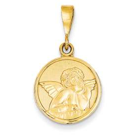 clearance item 14k gold guardian angel pendant