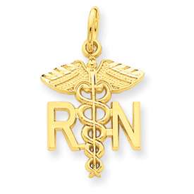 clearance item 14k gold RN Nurse pendant