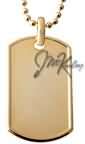Rolled edge gold plated dog tag same on both sides Very heavy quality piece great for e